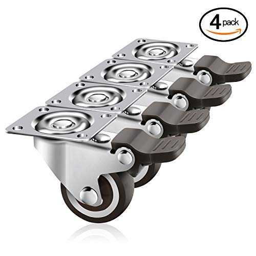 1 Caster+Wheels+Swivel+Casters+Polyurethane