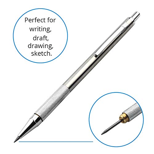 8 Pieces 2.0 mm Mechanical Pencil Set, 4 Pieces Automatic Pencils and 4 Pieces Lead Refills (HB