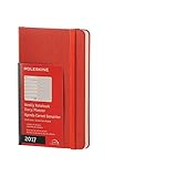 Moleskine 2017 Weekly Notebook, 12M, Pocket, Coral Orange, Hard Cover (3.5 x 5.5)