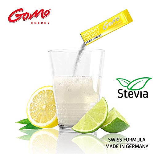 GoMo ENERGY Electrolyte Energy Sports Drink | Powerful Boost for Endurance & Athletic Performance | Isotonic Energy Drink Powder Mix | Natural Sugar Free Sport Supplement | SPORTS MINERALS 30 Servings