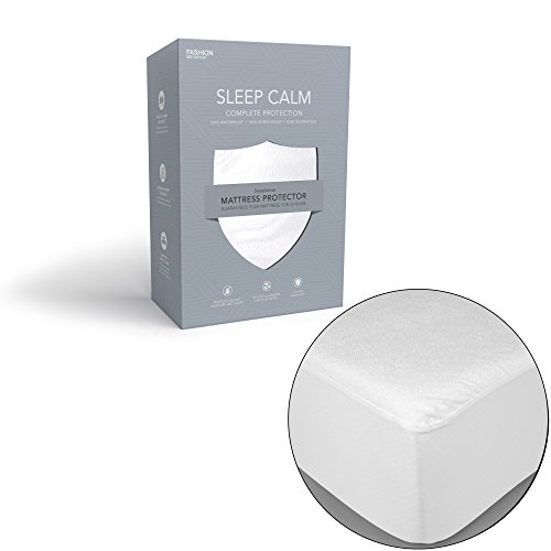 Fashion Bed Group Sleep Calm Mattress Protector with Stain and Dust Mite Defense, King