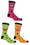 SockShop Men's 3 Pair Muppets Socks 7-12 Multicolored