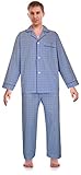 Robes King RK Classical Sleepwear Men’s Broadcloth Woven Pajama Set, Size Medium