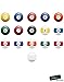 16 Realistic Color Billiard Balls Wall Decal Sticker Game Room Sign Decor (10in X 10in Size) #6089 Easy to Apply & Removable.