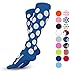Go2Socks Compression Socks for Men Women Nurses Runners 20-30mmHg Medical Stocking Athletic(2pBluePolka,L)