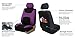 FH Group Automotive Car Seat Covers Breezy Flat Foam Padding Cloth Full Set Purple Seat Covers, Airbag and Split Rear Universal Fit Interior Accessories for Cars Trucks and SUV