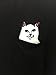 Doris Pocket Cat Women's T-Shirts with Hidden Surprise Middle Finger, Black, Large