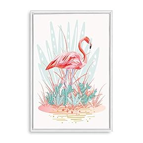 Framed Canvas Wall Art for Living Room, Bedroom Beautiful Flamigo Canvas Prints for Home Decoration Ready to Hanging - 16x24 inches