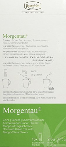 Ronnefeldt Morgentau "joy of tea" - Grüntee mit Mango - Zitrusgeschmack, 2er Pack – Bild 4