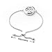 Essential Oil Diffuser Bracelet Adjustable Aromatherapy Locket Slide Healing Bracelet Stainless Steel Rose Locket with 11 Colors Felt Pads