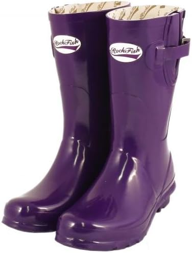 Rockfish Short Gloss Wellies (4, Acai Purple)