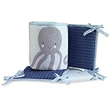 Lambs & Ivy Oceania 4-Piece Crib Bumper - Ocean Underwater Theme - Blue