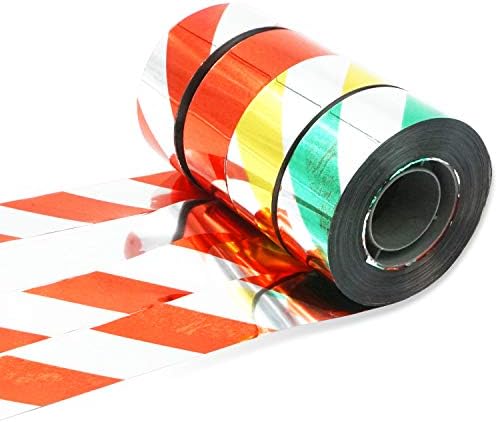 Mictchz Scare Tape, Bird Repellent Deterrent Reflective Tape, Pest Control Keeps Birds Away, Include Pigeon Grackle Woodpecker Geese Heron Blackbird&More, Alternative to Bird Spikes&Scarecrows 4 Pack