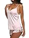 Ekouaer Lace Sleepwear Womens Sexy Lingerie Satin Pajamas Cami Shorts Set Nightwear