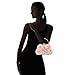 Emour Women Satin Rose Rhinestone Pure Color Handbag Evening Bags Wedding Handbags Carved Handle (Pink)