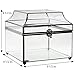 Glass Display Box Large Clear Case Wedding Card Decorative Keepsake Storage - J Devlin Box 600