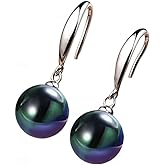 10mm Ocean Pearl Dangle Earrings Natural Shell Beads Drop Earrings Fashion Jewelry for Women