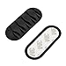 2 Pack Wisdompro Cable Cord Clip Holder - Super Functional and Low-Profile Design, with 3M Adhesive Backing, You Can Sort Out The Mess of Cables Cords Around Your Home, Office Workspace - Black