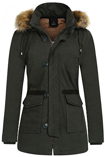 Wantdo Women's Military Anorak Thicken Hoodie Coat with Drawstring(Army Green,US 10) Wantdo Women's Military Anorak Thicken Hoodie Coat with Drawstring(Army Green,US 10)