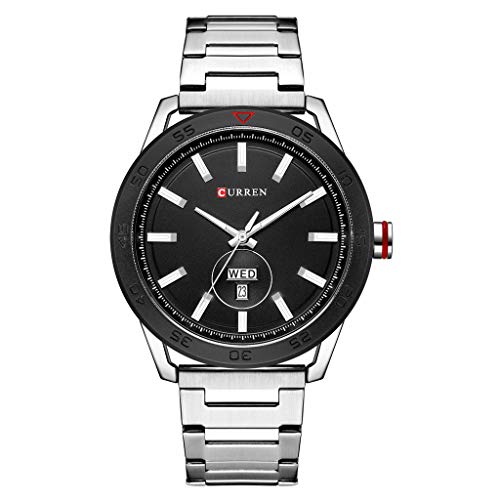 YEZIJIN Men's Waterproof Quartz Watch Round Business Calendar Watch Fashion Watch Under 20