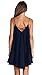 Chamllymers Women's Chiffon Sexy Sleepwear Slip Chemises Nightshirt Navy XL