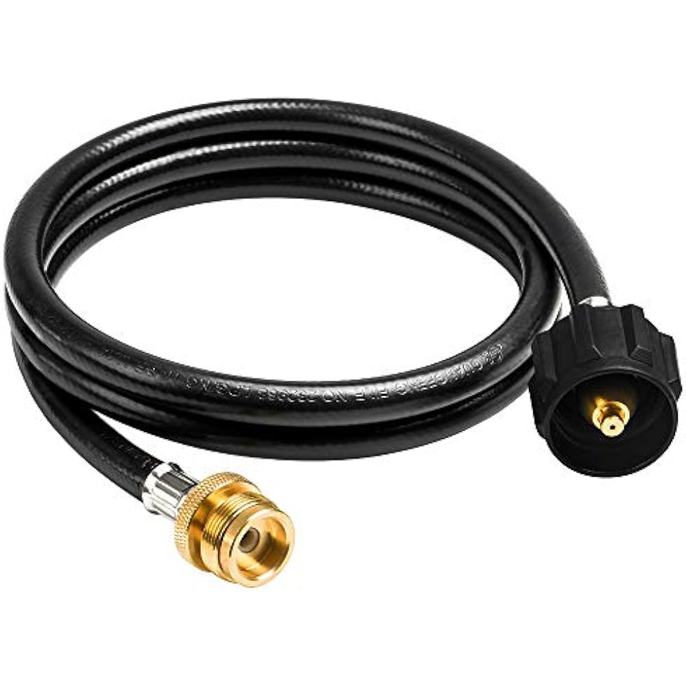 GASPRO Grill Connectors & Hoses 5FT LP Gas Hose, Propane Adapter 1lb