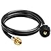 GASPRO 5FT LP Gas Hose, Propane Adapter 1lb to 20lb Hose Assembly, Propane Tank Bottle Converter Replacement Parts for Coleman Camping Stove Portable Grill Buddy Heater Type 1 Connection