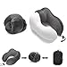Lucear Travel Pillow Luxury Memory Foam Neck & Head Support Pillow Soft Sleeping Rest Cushion for Airplane Car with 3D Sleep Mask, Earplugs, and Luxury Bag (Grey)