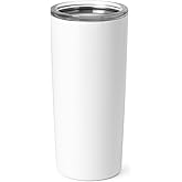 Stainless Steel Tumbler with Lid, 20 oz, Insulated Travel Cup for Hot and Cold Beverages, White subliminal