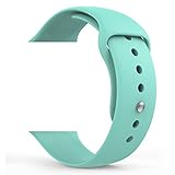 MoKo Apple Watch Band Series 1 Series 2, Soft Silicone Replacement Sports Band for 42mm Apple Watch 2015 & 2016 All Models, Mint GREEN (Not fit 38mm Versions)