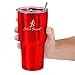 Silver Bound 30 oz Stainless Steel Tumbler- Double Wall Vacuum Insulated Tumbler bundled with Sliding Lid Stainless Steel Straw and Brush