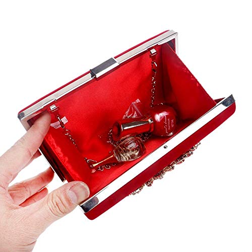 YOUTO Evening Party Clutch Bags Night Party Bags Rhinestone Flower Women's Clutches Evening Bag Clutch Purse Bags Special Occasion Evening Handbags Evening Clutches Purses - Thumbnail 2