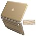 IBENZER Old MacBook Pro 13 Inch case A1278, Soft Touch Hard Case Shell Cover with Keyboard Cover for Apple MacBook Pro 13 with CD-ROM, Gold, MMP13BGD+1