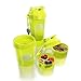 SmartShake Original 2GO Bottle, 20 oz Shaker Cup, Neon Yellow