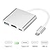 USB C to HDMI Adapter 4K, Acode 3 in 1 Type-C to HDMI Multiport Adapter Converter with USB 3.0 Port & USB C Recharging Port Compatible with Chromebook Pixel/Dell XPS13/Yoga 900 /HDTV