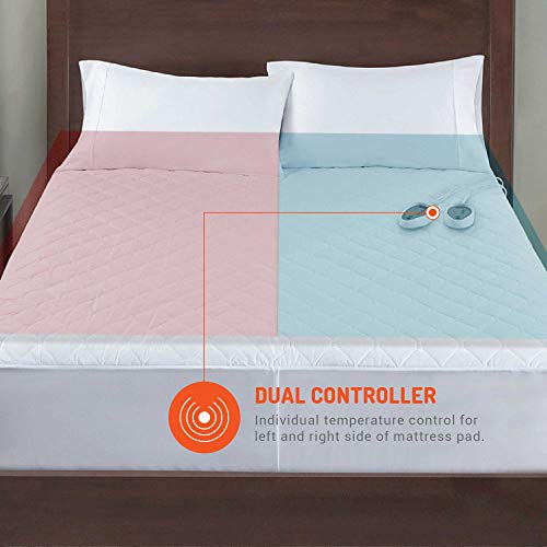 Degrees Of Comfort Dual Control California King Heated Mattress Pad Electric Bed Warmer W