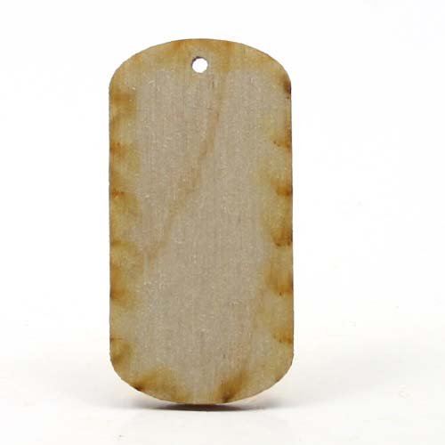 Mylittlewoodshop - Pkg of 50 - Dog Tag - 2-3/8 inches by 1 inch with 1 2mm hole and 1/8 inch thick unfinished wood(LC-DOGT02-50)