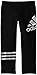 adidas Little Girls' Active Workout Pant, Caviar Black Logo, 6X