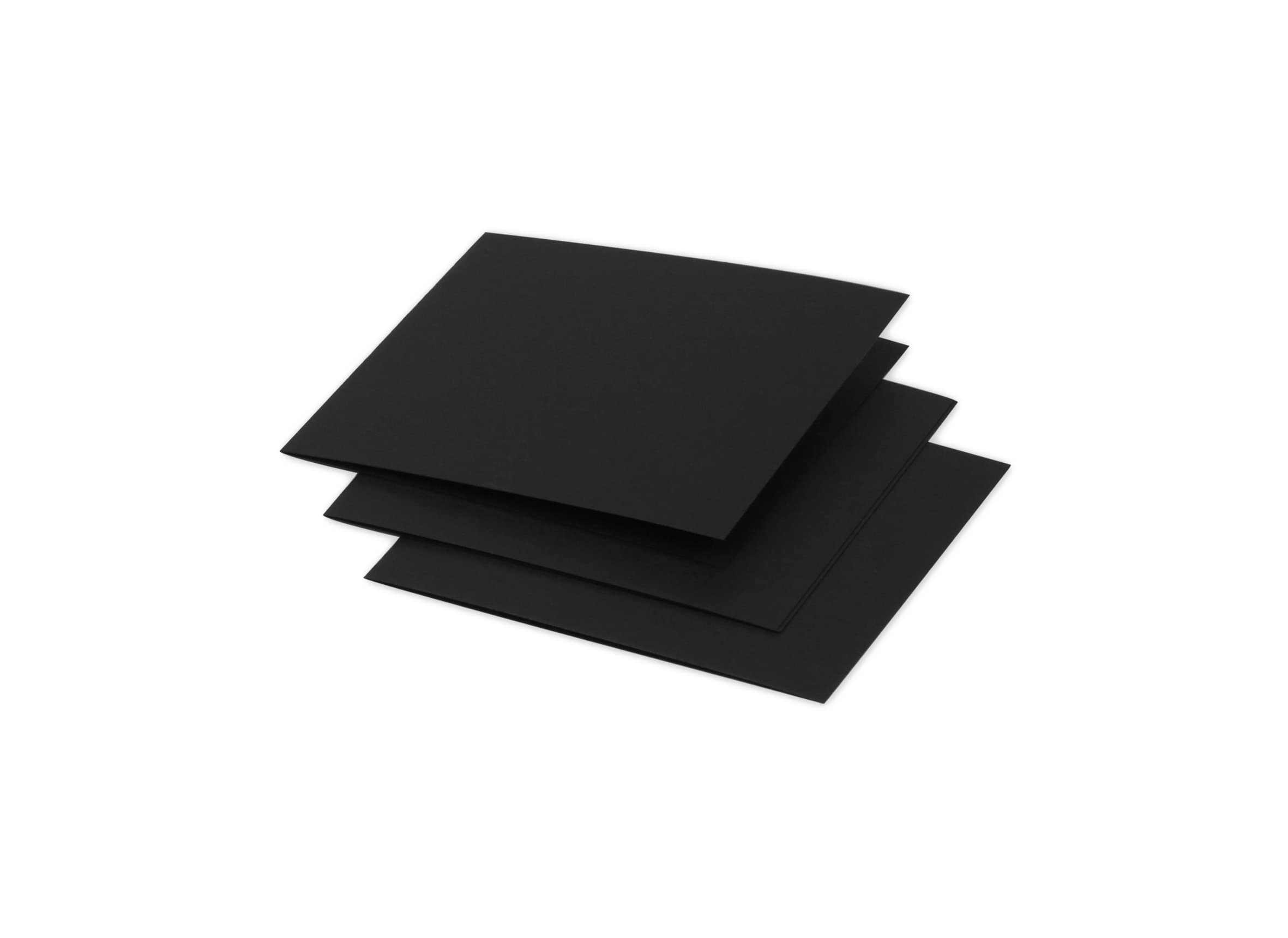 Clairefontaine 16198C Pack of 25 Double Cards Square format (11.6x11.6cm) 210g/m² Black Invitation Correspondence Cardboard Pollen range Smooth Premium Paper