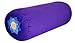 YogaAccessories Supportive Round Cotton Yoga Bolster - Purple Embroidered