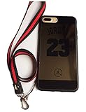 iPhone 7 Plus and 8 Plus Jordan 23 Case,Reflective Mirror Case Jumpman Cover with Soft Neck Lanyard.Shockproof Resistant Case for iPhone 7 Plus and 8 Plus Case 5.5 Inch. (Black Case)