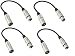 Audio2000'S ADC203MX4 1 ft XLF Female to XLR Male Microphone Cable (4-Pack) primary