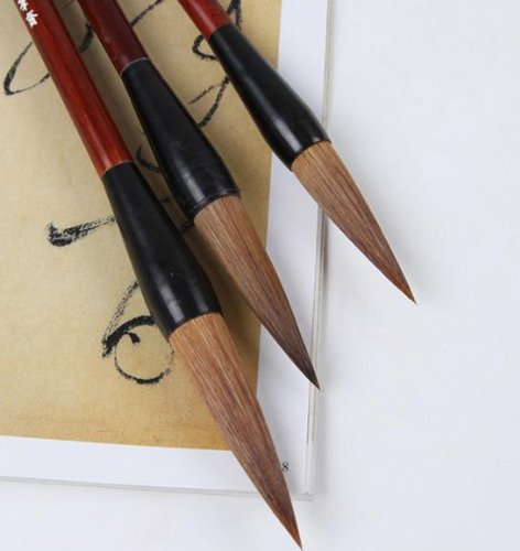 MasterChinese Excellent Chinese Calligraphy Kanji Sumi Drawing Watercolor Brush Set (Wolf Hair - Large) - Thumbnail 2