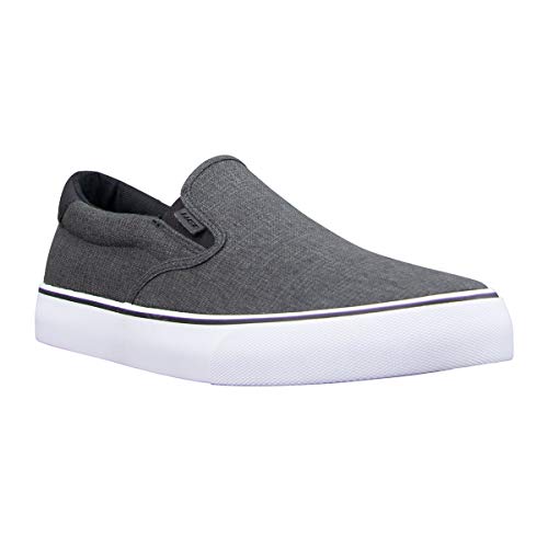 Lugz Men's Clipper Classic Slipon Fashion Sneaker, Black/White/Gum, 9