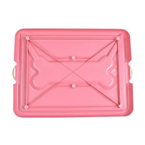 Small Sized Pet Dog Toilet Indoors House Training Tray Urinal Pads for Small Medium Dogs Cats Pink - Thumbnail 3