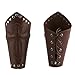 HZMAN Faux Leather Arm Guards - Medieval Cross Bracers - One Size (Brown - Cross)