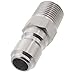 Erie Tools Pressure Washer 3/8in. Male NPT to Quick Connect Plug Stainless Steel Coupler High Temp 4000 PSI 10.5 GPM