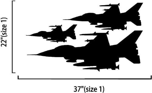 F-16 Military Jet Fighter Formation Wall Vinyl Decal Sticker Mural