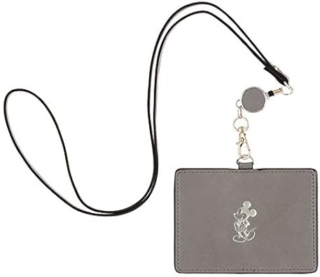 Amazon ディズニーストア 公式 定期入れ パスケース ミッキー 型押し グレー Oshigoto Disney ディズニー 定期入れ