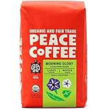 Peace Coffee Morning Glory Signature Blend, Light Roast (Honduras, Ethiopia and Columbia Origins) Organic Fair Trade Coffee, 